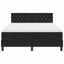 Box spring seng med madras Sort 140 x 190 cm Fløjl