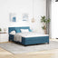 Box spring seng med madras Mørk blå 160 x 200 cm Fløjl