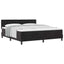 Box spring seng med madras Sort 180 x 200 cm Fløjl