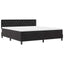 Box spring seng med madras Sort 180 x 200 cm Fløjl