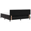Box spring seng med madras Sort 180 x 200 cm Fløjl