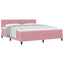 Box spring seng med hovedgærde Lyserød 180 x 200 cm Fløjl