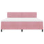 Box spring seng med hovedgærde Lyserød 180 x 200 cm Fløjl