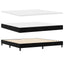 Box spring seng med madras Sort 200 x 200 cm Fløjl