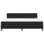 Box spring seng med madras Sort 200 x 200 cm Fløjl