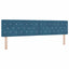 Box spring seng med madras Mørk blå 200 x 200 cm Fløjl