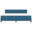 Box spring seng med madras Mørk blå 200 x 200 cm Fløjl