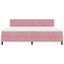 Box spring seng med madras Lyserød 200 x 200 cm Fløjl