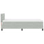 Box spring seng med hovedgærde Lysegrå 80 x 200 cm Fløjl