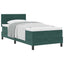 Box spring seng med hovedgærde Mørkegrøn 100 x 200 cm Fløjl