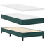 Box spring seng med hovedgærde Mørkegrøn 100 x 200 cm Fløjl