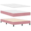 Box spring seng med hovedgærde Lyserød 120 x 190 cm Fløjl