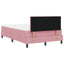 Box spring seng med hovedgærde Lyserød 120 x 190 cm Fløjl
