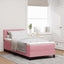 Box spring seng med hovedgærde Lyserød 120 x 200 cm Fløjl