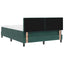 Box spring seng med hovedgærde Mørkegrøn 160 x 200 cm Fløjl