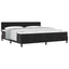 Box spring seng med hovedgærde Sort 200 x 200 cm Fløjl