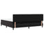Box spring seng med hovedgærde Sort 200 x 200 cm Fløjl
