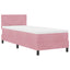 Box spring seng med hovedgærde Lyserød 80 x 200 cm Fløjl