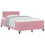 Box spring seng med hovedgærde Lyserød 120 x 200 cm Fløjl