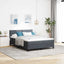 Box spring seng med hovedgærde Mørkegrå 160 x 200 cm Fløjl