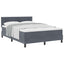 Box spring seng med hovedgærde Mørkegrå 160 x 200 cm Fløjl