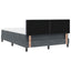 Box spring seng med hovedgærde Mørkegrå 160 x 200 cm Fløjl