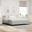 Box spring seng med hovedgærde Lysegrå 180 x 200 cm Fløjl