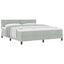 Box spring seng med hovedgærde Lysegrå 180 x 200 cm Fløjl