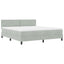 Box spring seng med hovedgærde Lysegrå 180 x 200 cm Fløjl