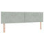 Box spring seng med hovedgærde Lysegrå 180 x 200 cm Fløjl
