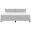 Box spring seng med hovedgærde Lysegrå 180 x 200 cm Fløjl