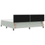 Box spring seng med hovedgærde Lysegrå 200 x 200 cm Fløjl