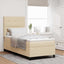Box spring seng med hovedgærde Creme 80 x 200 cm Stof