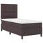 Box spring seng med hovedgærde Mørk Brun 90 x 190 cm Stof