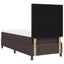Box spring seng med hovedgærde Mørk Brun 90 x 190 cm Stof