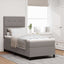 Box spring seng med hovedgærde Gråbrun 100 x 200 cm Stof