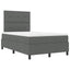Box spring seng med hovedgærde Mørkegrå 120 x 190 cm Stof