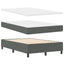 Box spring seng med hovedgærde Mørkegrå 120 x 190 cm Stof