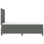 Box spring seng med hovedgærde Mørkegrå 120 x 190 cm Stof
