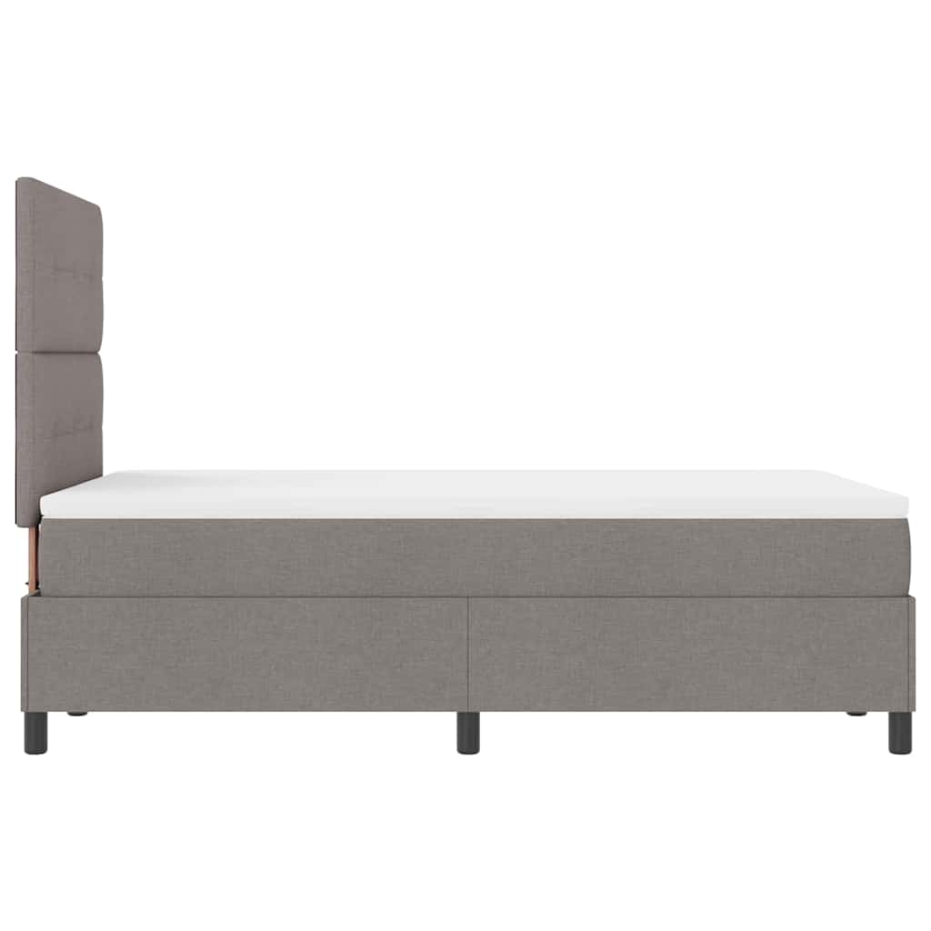 Box spring seng med pude Gråbrun 120 x 190 cm Stof
