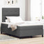 Box spring seng med hovedgærde Mørkegrå 120 x 200 cm Stof
