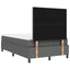Box spring seng med hovedgærde Mørkegrå 120 x 200 cm Stof