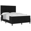 Box spring seng med madras Sort 140 x 200 cm Stof