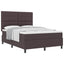 Box spring seng med hovedgærde Mørk Brun 160 x 200 cm Stof