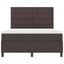 Box spring seng med hovedgærde Mørk Brun 160 x 200 cm Stof