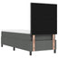 Box spring seng med hovedgærde Mørkegrå 80 x 200 cm Stof