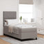 Box spring seng med hovedgærde Gråbrun 80 x 200 cm Stof