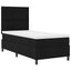 Box spring seng med hovedgærde Sort 90 x 200 cm Stof