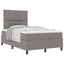Box spring seng med hovedgærde Gråbrun 120 x 200 cm Stof