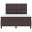 Box spring seng med hovedgærde Mørk Brun 140 x 190 cm Stof